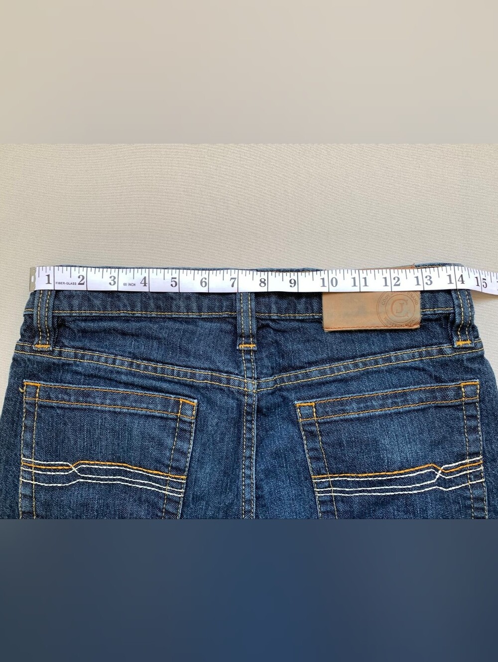 Men's Dark Blue Bootcut Jeans - Picture 7 of 12